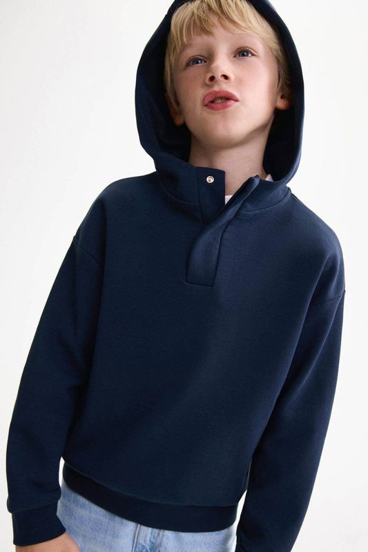 Mango - Kids - Hoodie - Donkerblauw