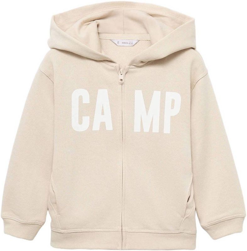 Mango Kids - Vest - Katoen - Met Capuchon - Lange Mouwen - Handige Zakken