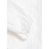 Mango Kids - Blouse - Ivoor - 100% Katoen - Lange Mouwen - Peter Pan-kraag