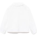 Mango Kids - Blouse - Ivoor - 100% Katoen - Lange Mouwen - Peter Pan-kraag