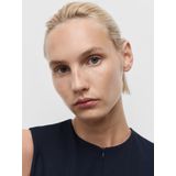 MANGO - Top 'BRIN' - Navy - Mouwloos - Slanke Pasvorm