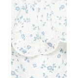 Mango Kids - Blouse - Wit - 100% Katoen - Ronde Hals - Rechte Mouwen