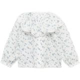 Mango Kids - Blouse - Wit - 100% Katoen - Ronde Hals - Rechte Mouwen