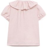 Mango - Blouse - Katoen - Korte Mouwen - Peter Pan-kraag