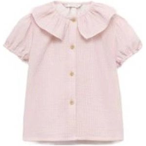 Mango - Blouse - Katoen - Korte Mouwen - Peter Pan-kraag