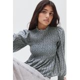 MANGO TEEN - Peplum Top - Lange Ballonmouwen - 100% Viscose