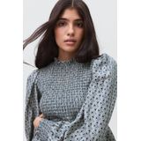 MANGO TEEN - Peplum Top - Lange Ballonmouwen - 100% Viscose