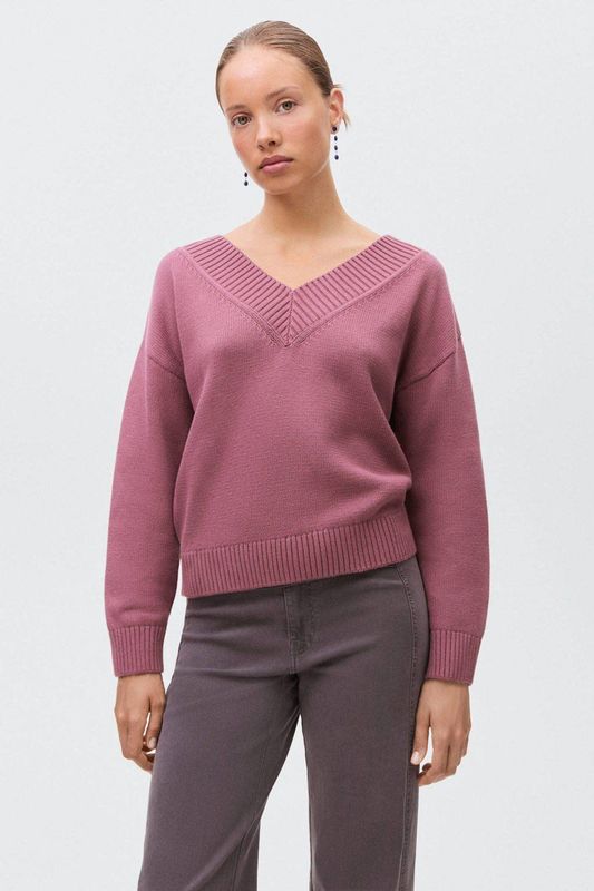 MANGO TEEN - Trui - 100% Katoen - Met Rechte Mouwen en V-hals