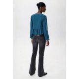 MANGO TEEN - Blousetop - Blauw - Lange Mouwen - V-hals