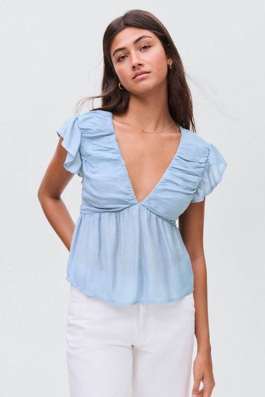 MANGO TEEN - Top - Korte Mouwen - V-hals