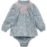 Mango - A-lijn Jurk - Middenblauw - Met Bloomer