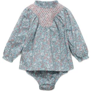 Mango - A-lijn Jurk - Middenblauw - Met Bloomer