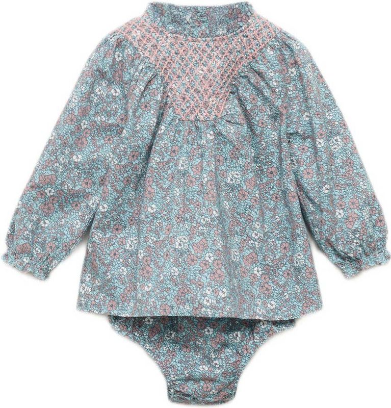 Mango - A-lijn Jurk - Middenblauw - Met Bloomer