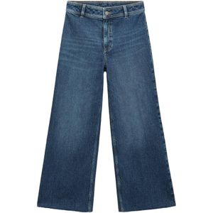 MANGO - CATHERIN - Jeans - Blauw - Wide Leg - Mid Waist