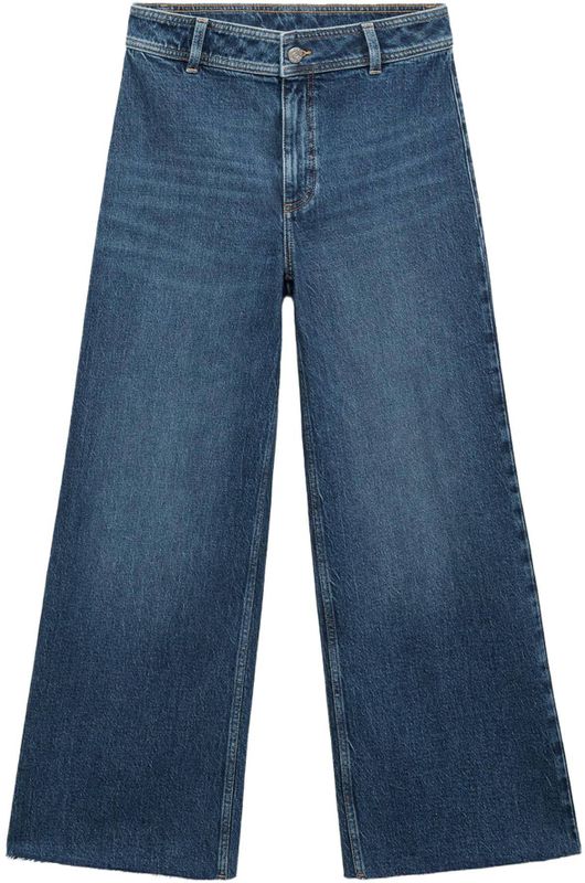 MANGO - CATHERIN - Jeans - Blauw - Wide Leg - Mid Waist