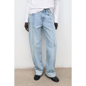 Mango - Straight Leg Jeans - Lichtblauw - Denim
