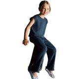 Mango Kids - Rib Gebreide Top - Blauw - Mouwloos