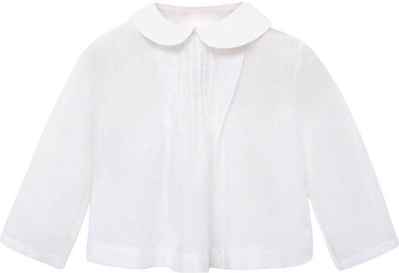 Mango Kids - Top - Lange Mouwen - Peter Pan-kraag - 100% Katoen