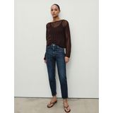 Mango high waist mom jeans dark blue denim