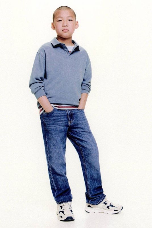 Mango - Jeans - Middenblauw - Straight Fit - 100% Katoen