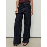 MANGO - CATHERIN - Jeans - Donkerblauw - Wide Leg - High Waist