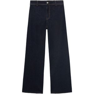MANGO - CATHERIN - Jeans - Donkerblauw - Wide Leg - High Waist