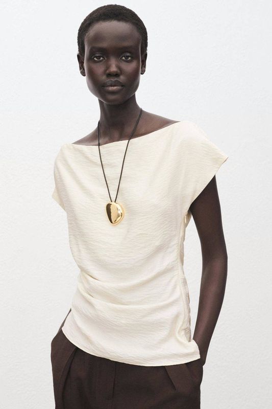 MANGO - MANTA - Blouse - Natuurwit