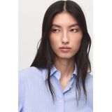 Mango blouse Lichtblauw/wit