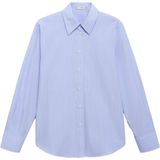Mango blouse Lichtblauw/wit