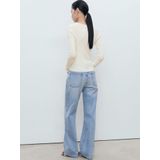 MANGO - SESETA - Trui - Crème - Slanke Pasvorm - Lange Mouw