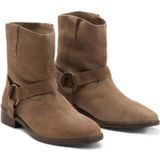 MANGO TEEN suède bikerboots bruin