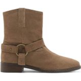 MANGO TEEN suède bikerboots bruin
