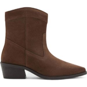 MANGO TEEN - Cowboylaarzen - Bruin - Suède - Enkellaarsjes