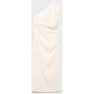 Mango - One Shoulder Jurk - Ecru