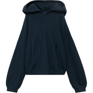 Mango Kids - Trui - Grof Gebreid - Met Capuchon - Kangoeroezak