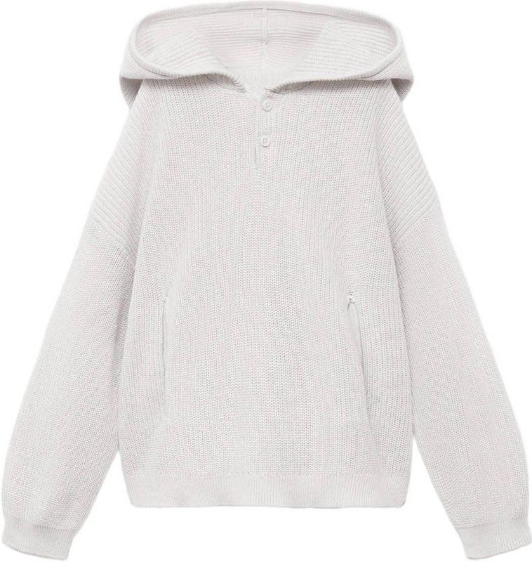 Mango Kids - Gebreide Trui - Met Capuchon - Kangoeroezak