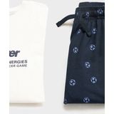 Mango Kids - Pyjama - Donkerblauw/Wit