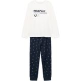Mango Kids - Pyjama - Donkerblauw/Wit
