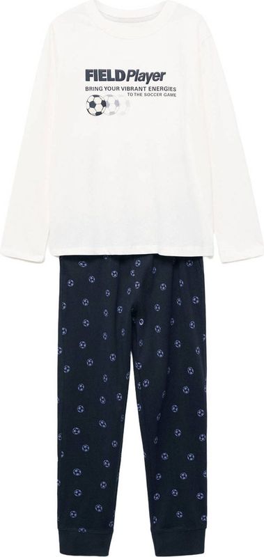Mango Kids - Pyjama - Donkerblauw/Wit