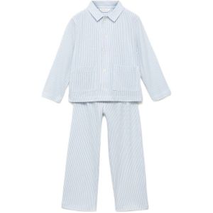 Mango Kids - Pyjama - Lichtblauw/Wit