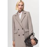 Mango - Wollen Manteljas - Middenbruin - Dames