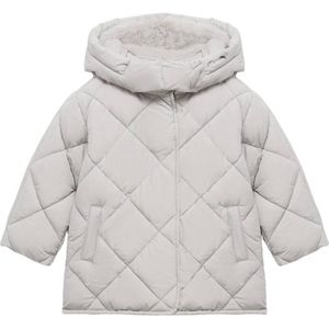 Mango Kids - Gewatteerde Jas - Lichtgrijs