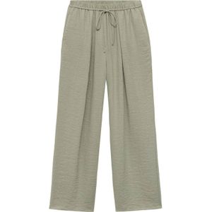 Mango - Wide Leg - Casual Broek - Lichtkaki - Regular Waist