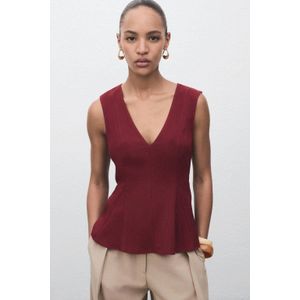 Mango top donkerrood