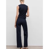 MANGO - Broek - Navy - BRIN - Regular Fit - High Waist