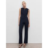 MANGO - Broek - Navy - BRIN - Regular Fit - High Waist