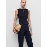 MANGO - Broek - Navy - BRIN - Regular Fit - High Waist