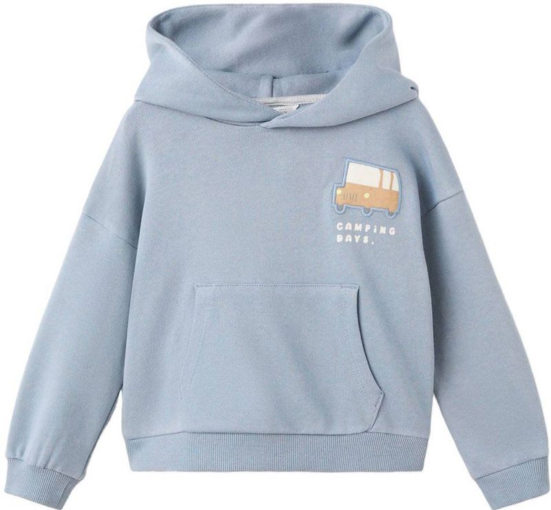 Mango - Kids - Sweater - 100% Katoen - Met Capuchon - Lange Mouwen