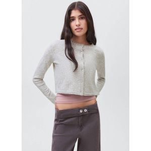 MANGO TEEN - Curly2g - Gebreid Vest - Lichtgrijs