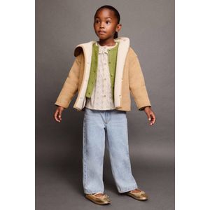 Mango - Kids - Reversible Jas - Bruin - Met Capuchon